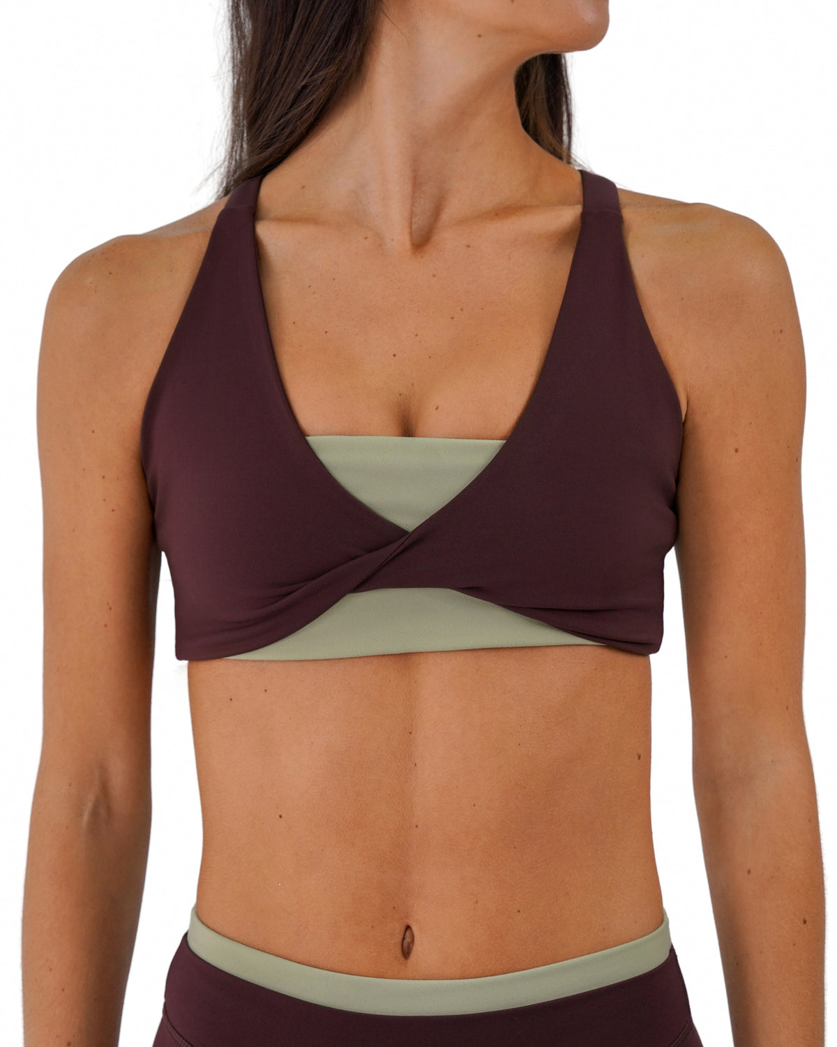 Double Layer Curve Bra - Chocolate Cherry & Flora