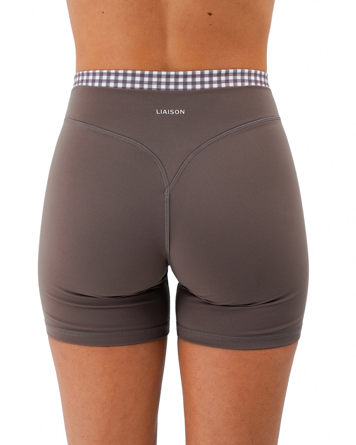 Layered Sculpt Short V2 - Ash Brown & Gingham