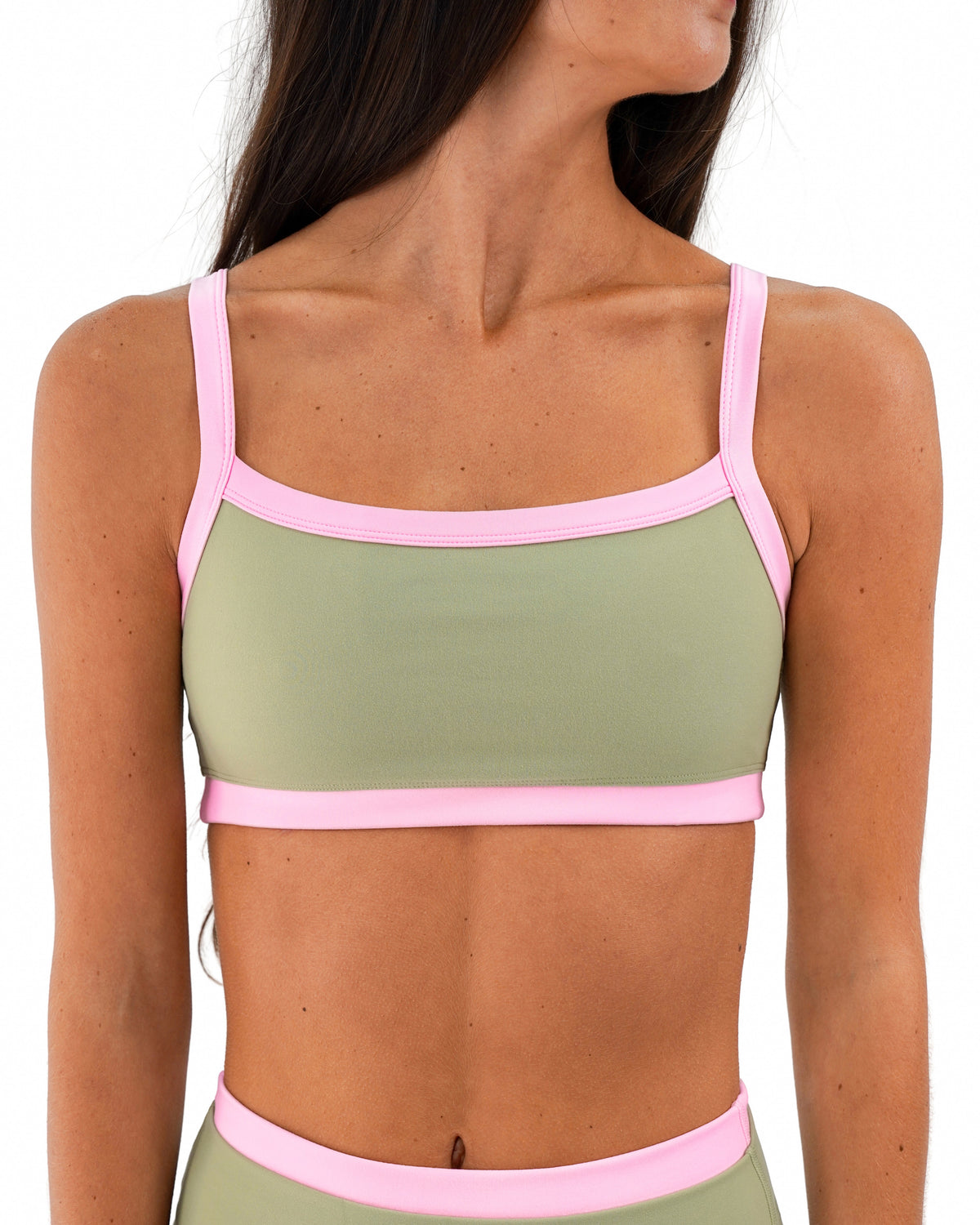 Contrast Bra - Flora & Soft Pink
