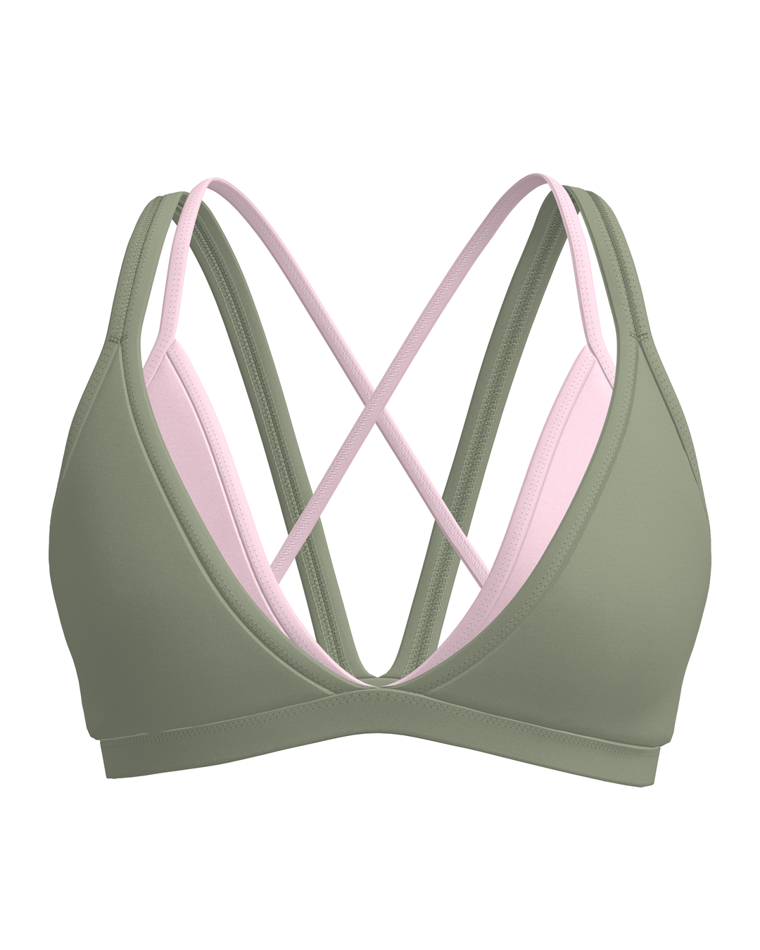 Double Layer Pulse Bra - Flora & Soft Pink