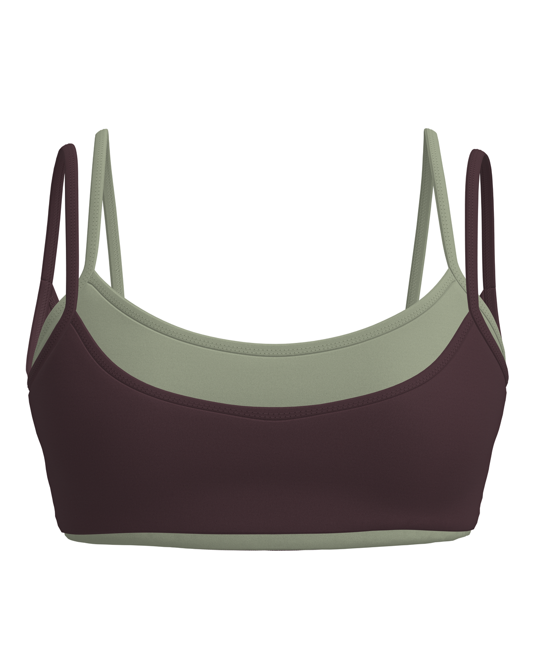 Double Layer Scoop Bra - Chocolate Cherry & Flora