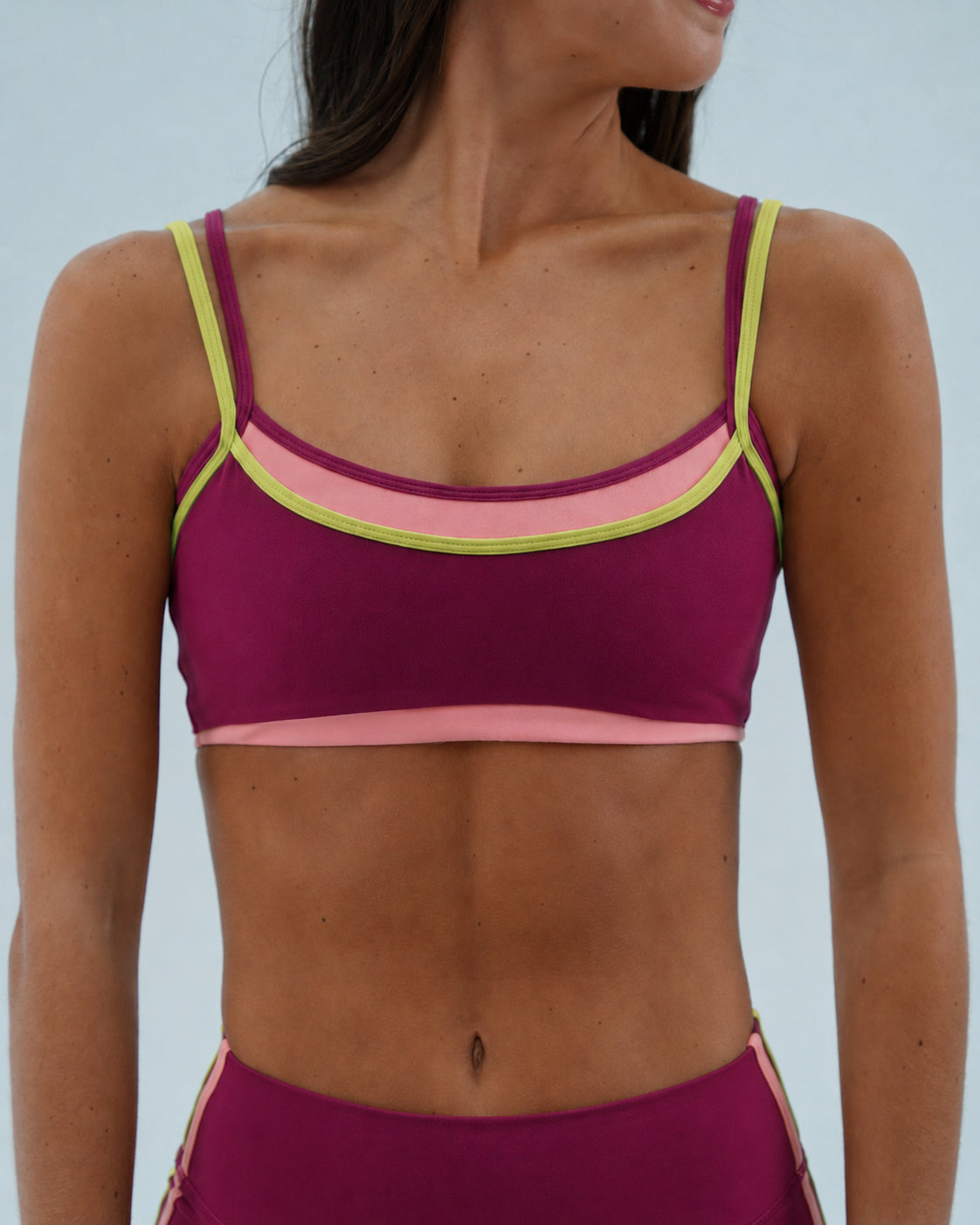 Double Layer Sporty Scoop Bra - Arrae