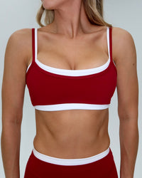 Double Layer Scoop Bra - Kiss & White