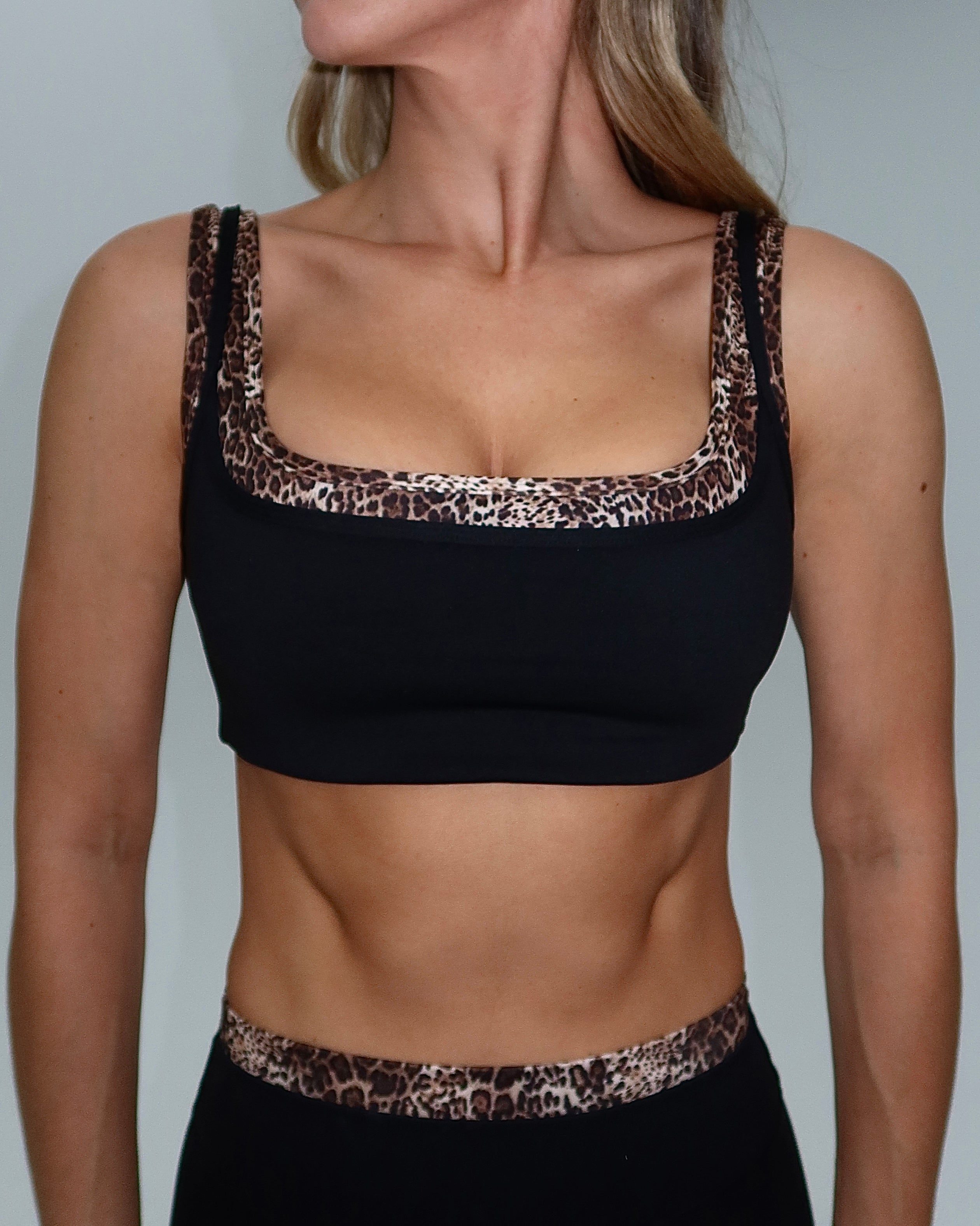 Double Layer Core Bra - Black & Wild Side
