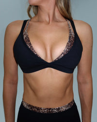 Double Layer Pulse Bra - Black & Wild Side