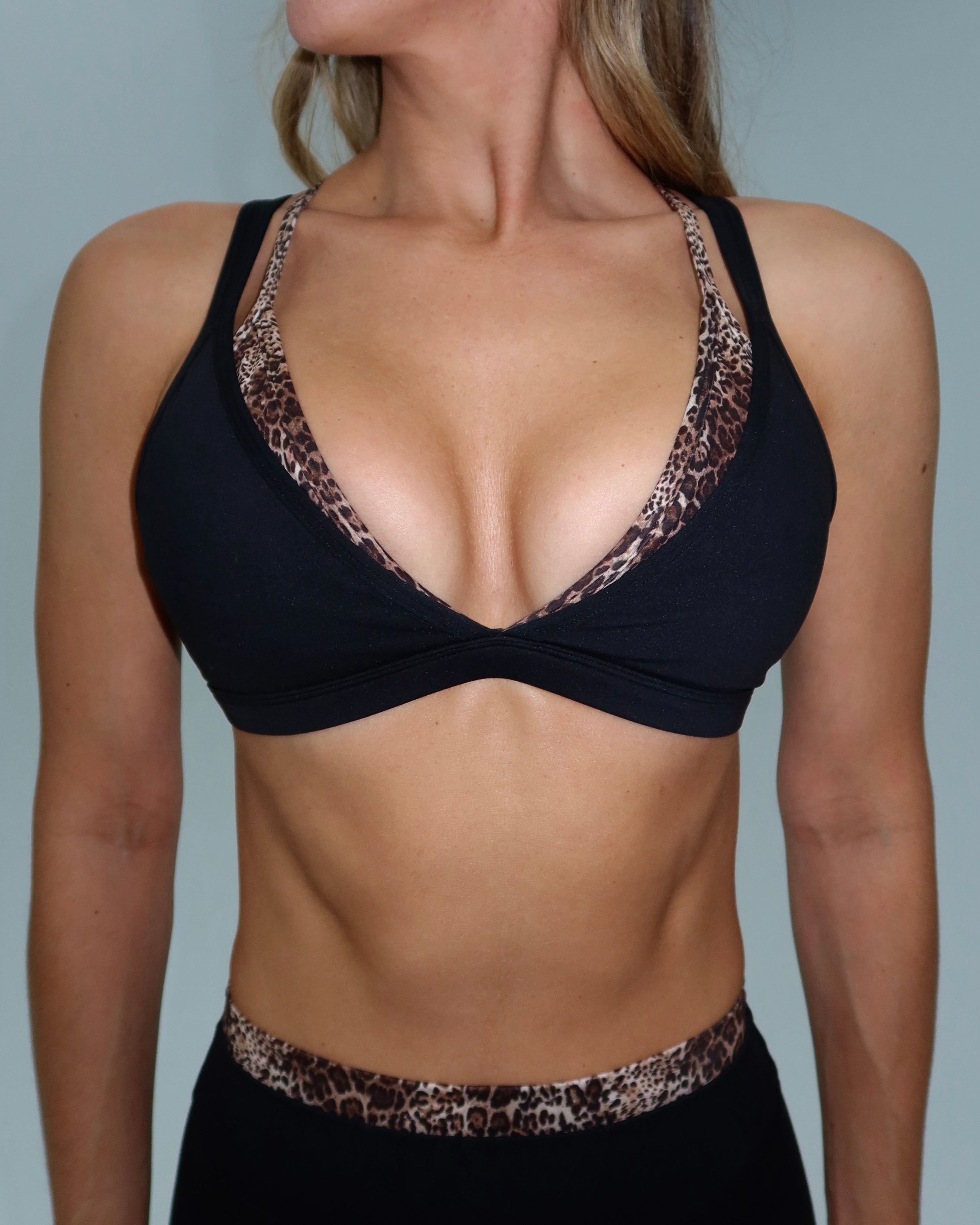 Double Layer Pulse Bra - Black & Wild Side