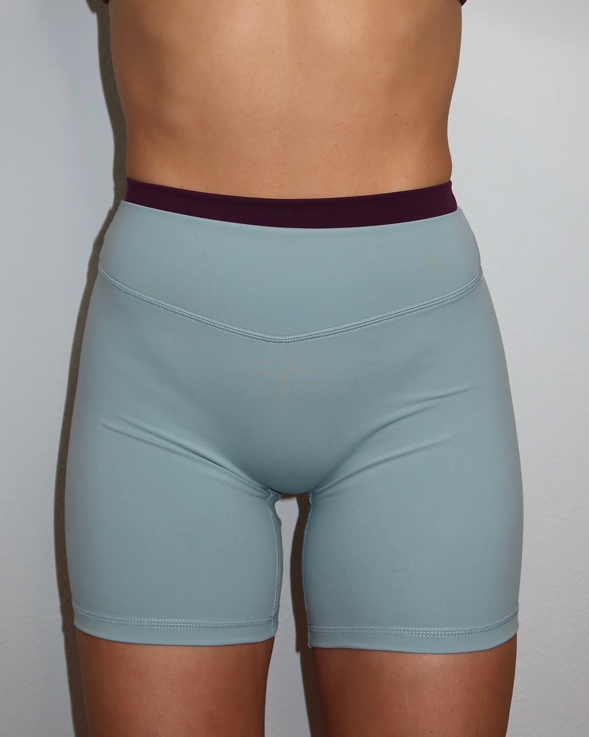 Layered Sculpt Short - Icey Blue & Merlot