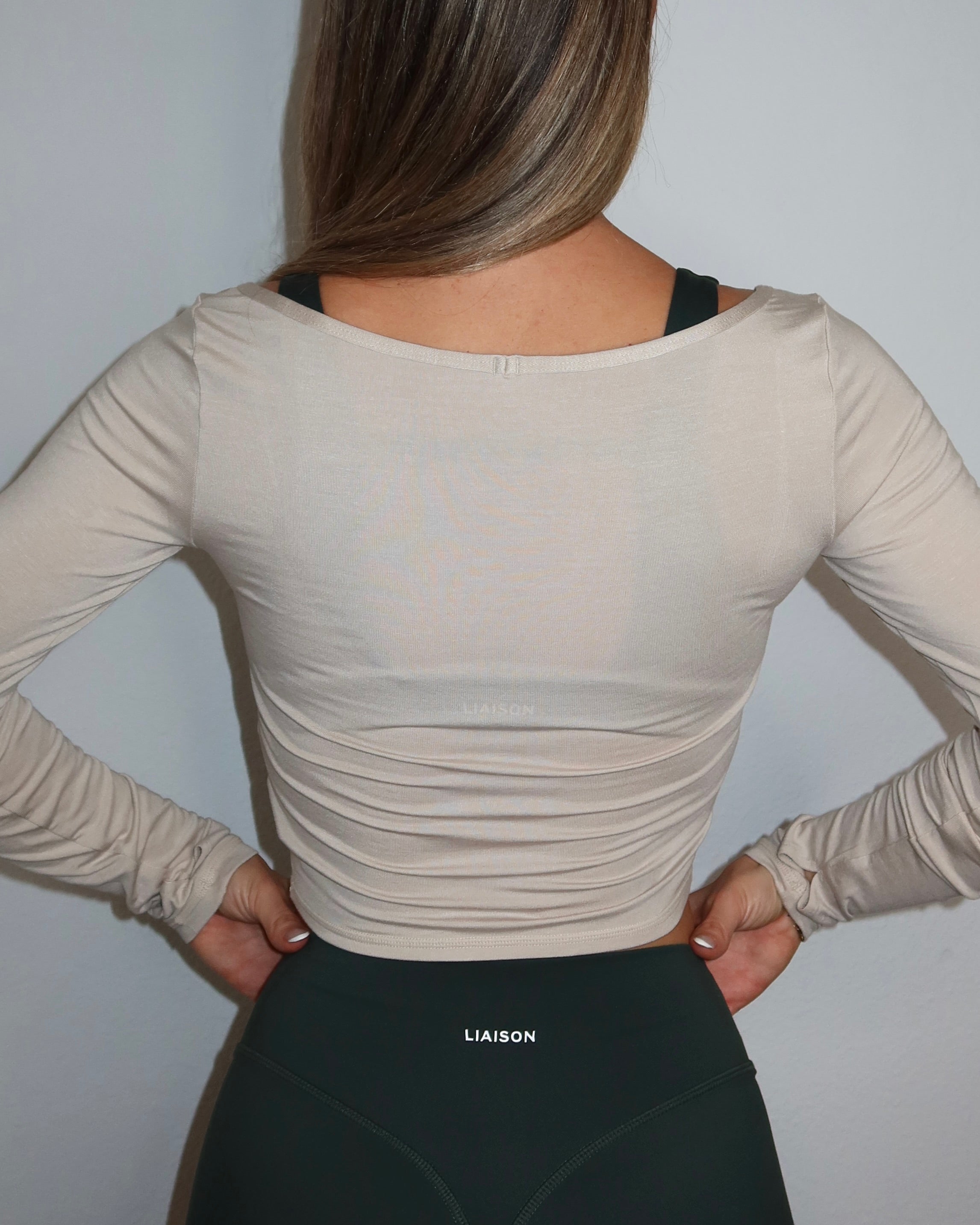Stretch Long Sleeve - Truffle (lounge material)
