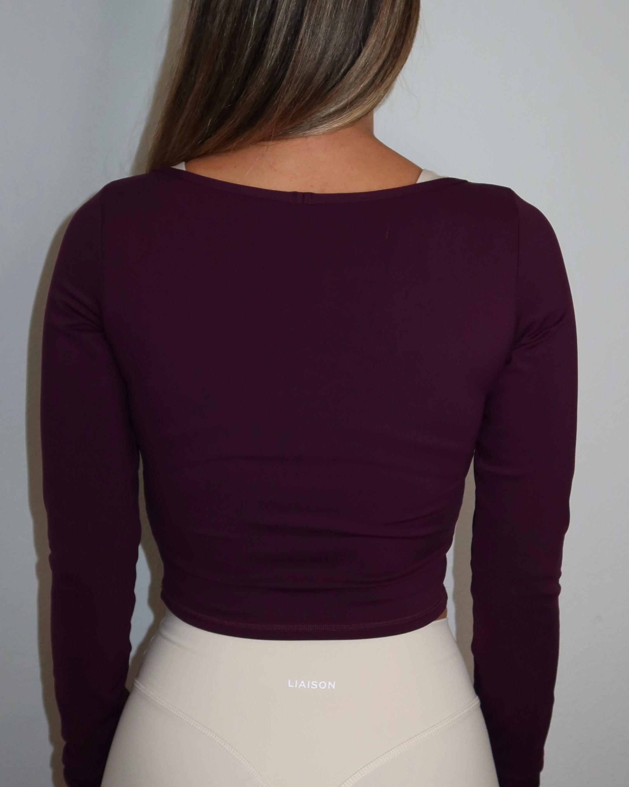 Aura Long Sleeve - Merlot (active material)
