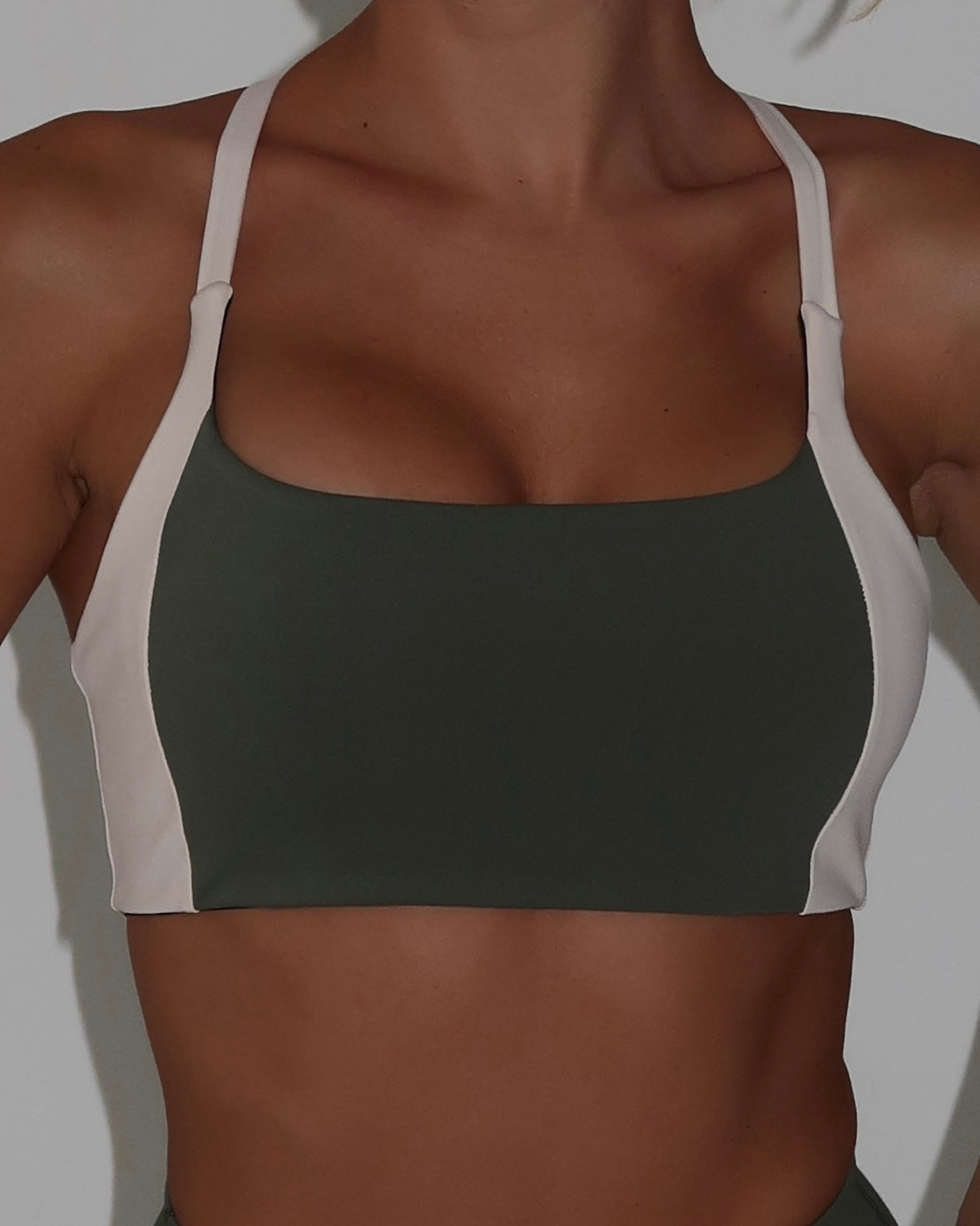 Impact Y Bra - Palm & Sand