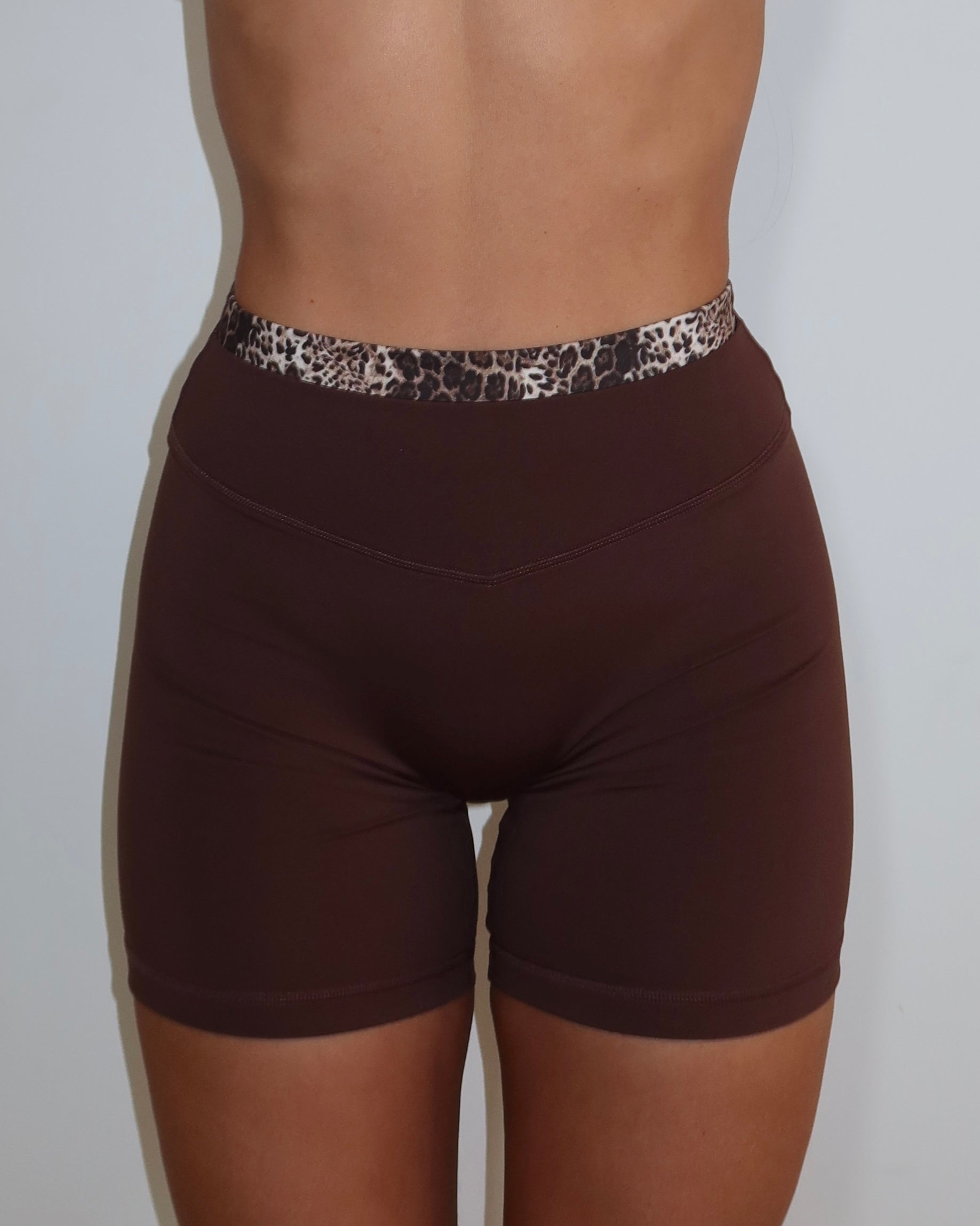 Layered Sculpt Short - Mocha Brown & Wild Side
