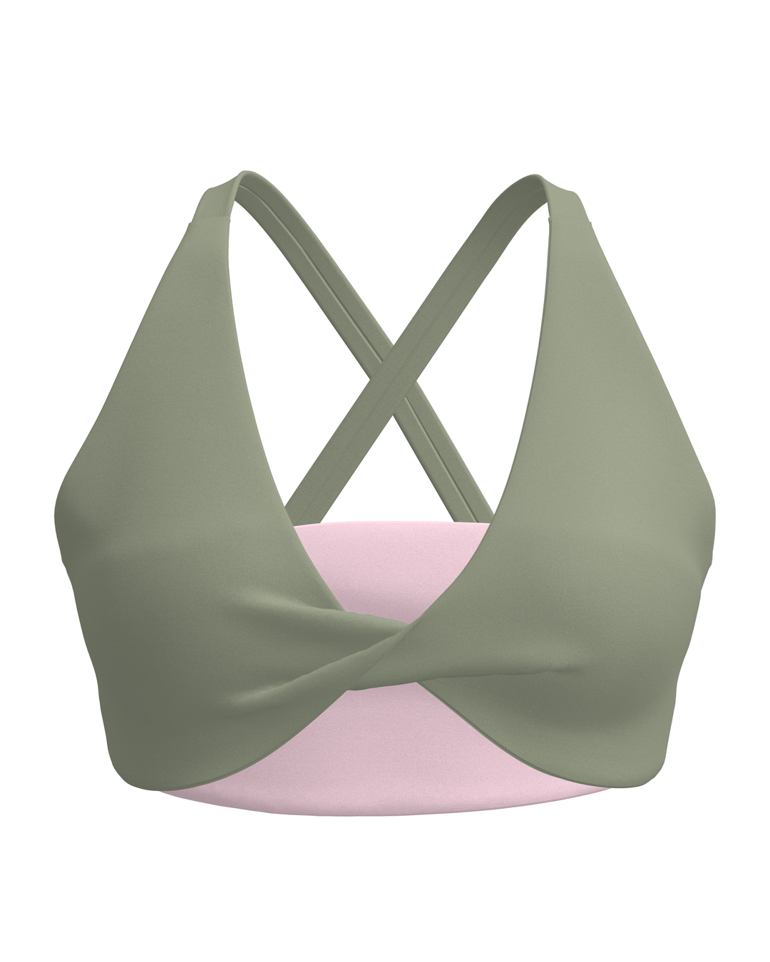 Double Layer Curve Bra - Flora & Soft Pink