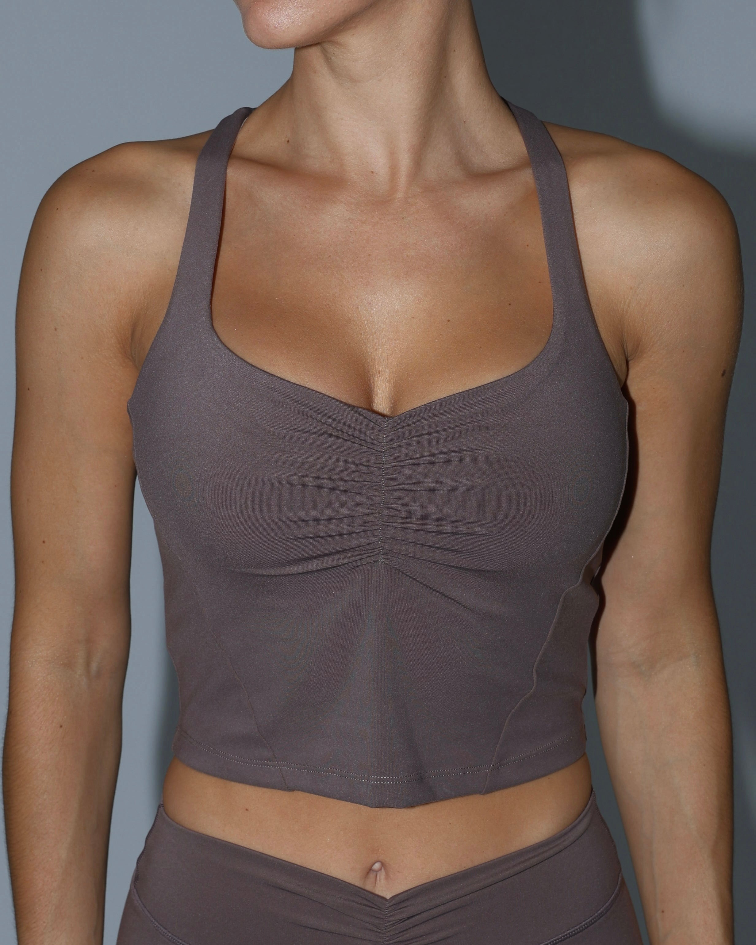 Scrunch Tank - Ash Brown