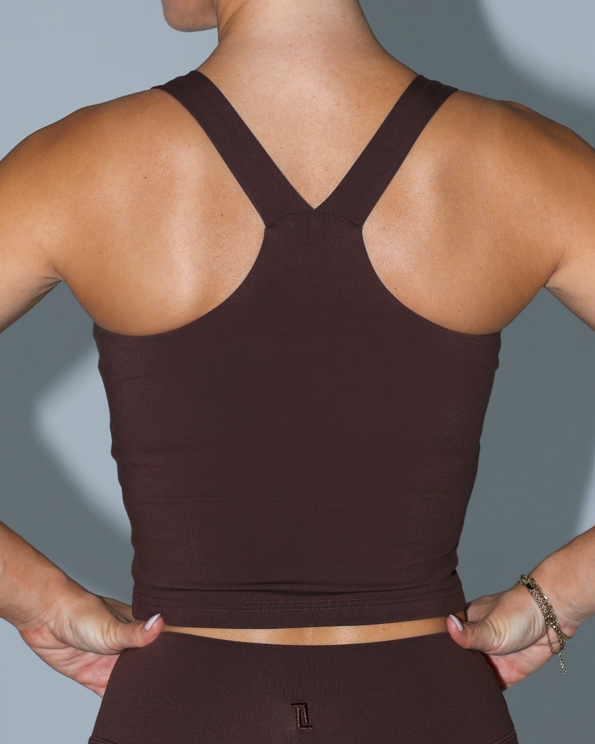 Contour Crop - Mocha Brown