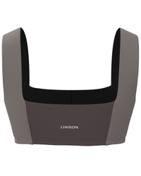 Luxe Square Neck Bra - Ash Brown & Truffle