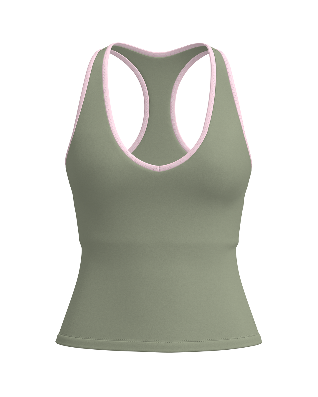 Sporty Racer Tank - Flora & Soft Pink