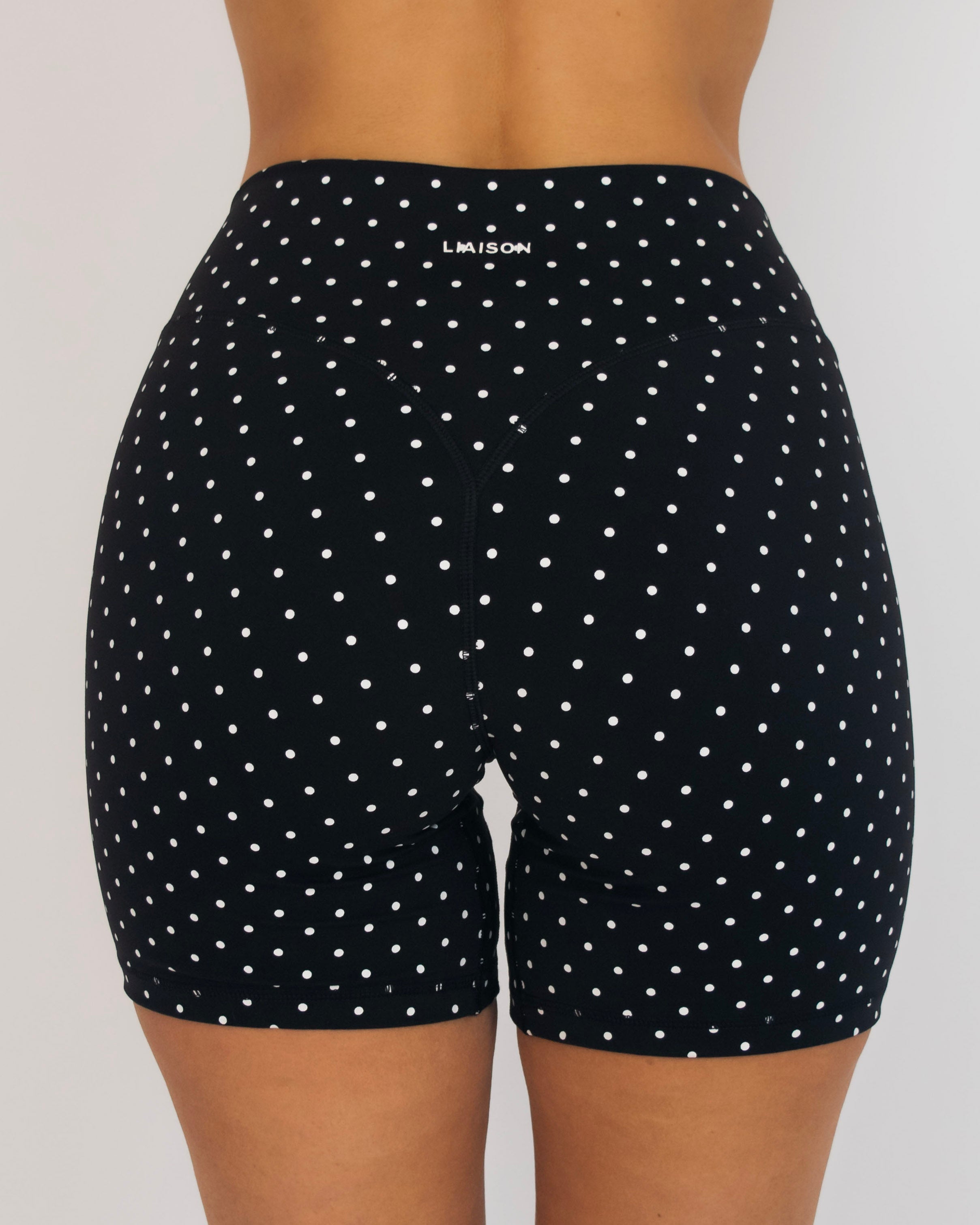 Bridge Short - Black & White Polka Dots