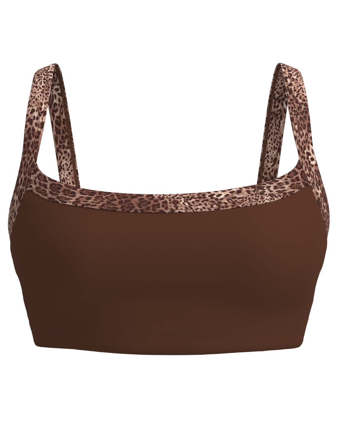 Basic Contrast Bra - Mocha Brown & Wild Side