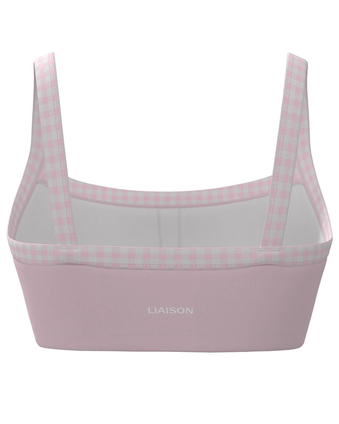 Basic Contrast Bra - Soft Pink & Gingham