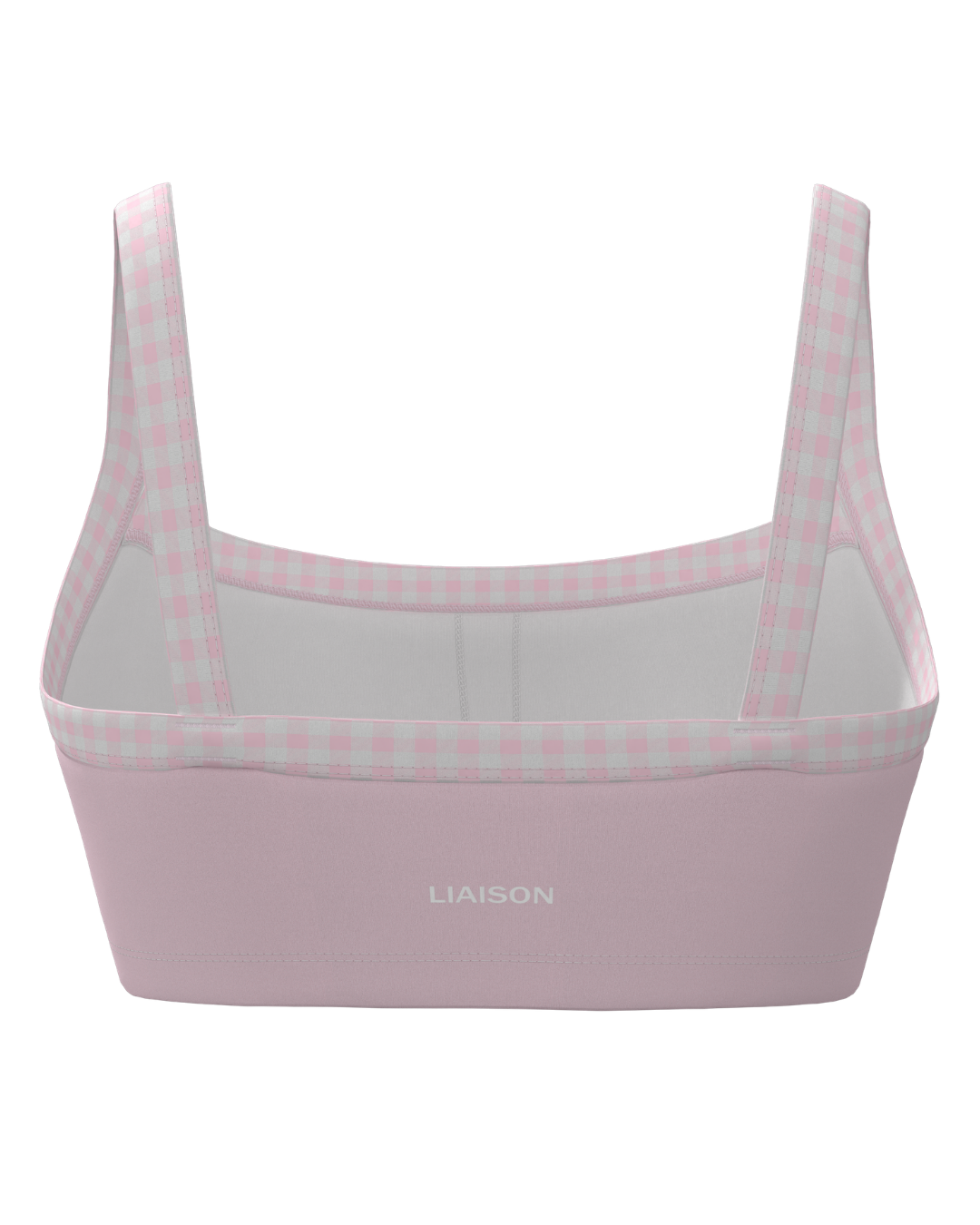 Basic Contrast Bra - Soft Pink & Gingham