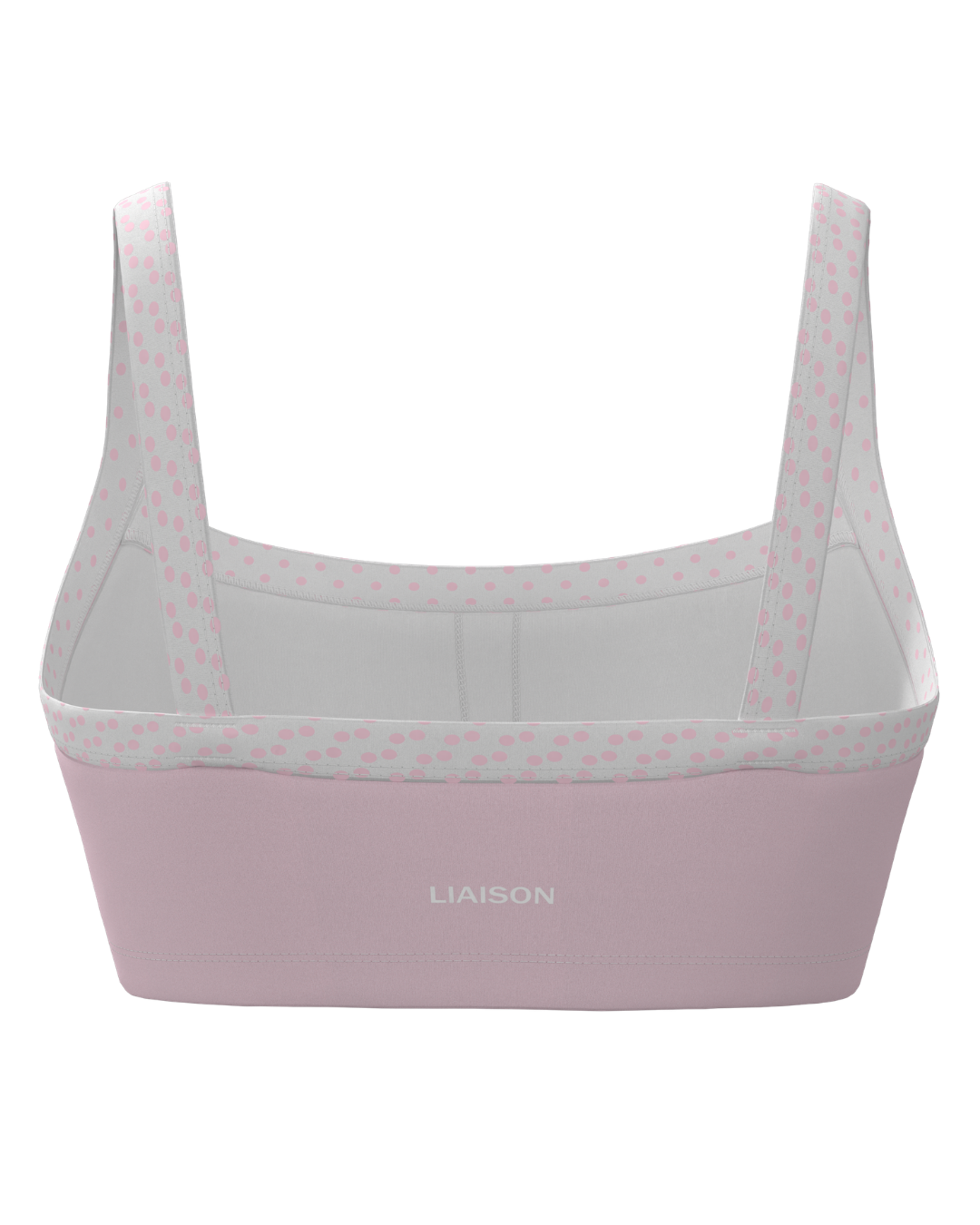 Basic Contrast Bra - Soft Pink & White Polka Dots