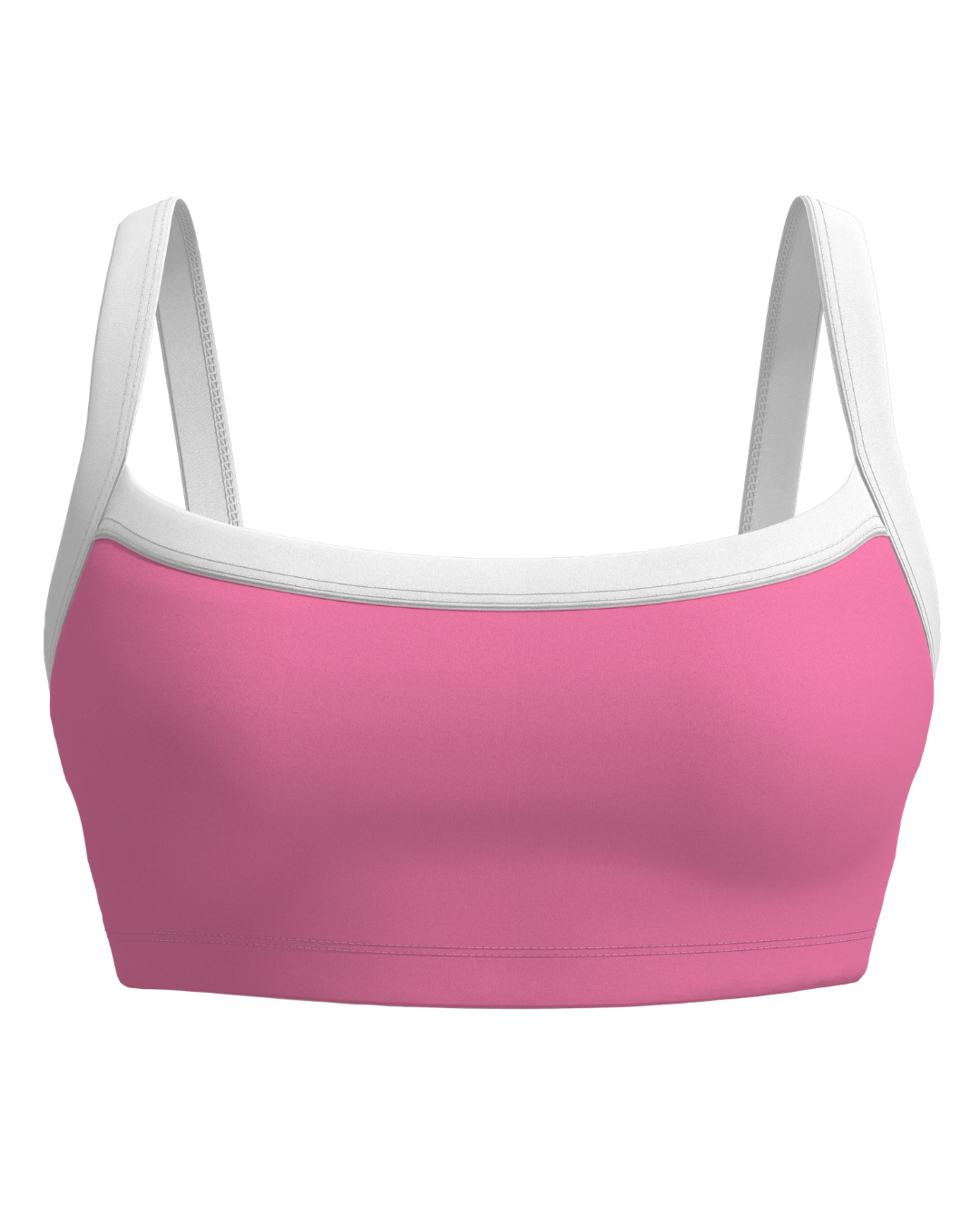 Basic Contrast Bra - Passion Pink & White