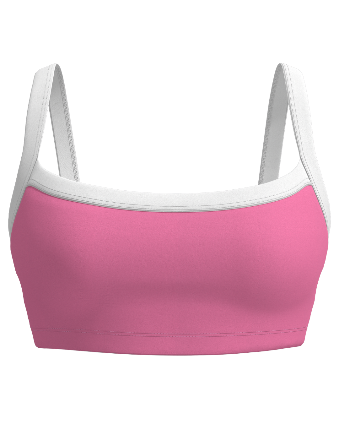 Basic Contrast Bra - Passion Pink & White