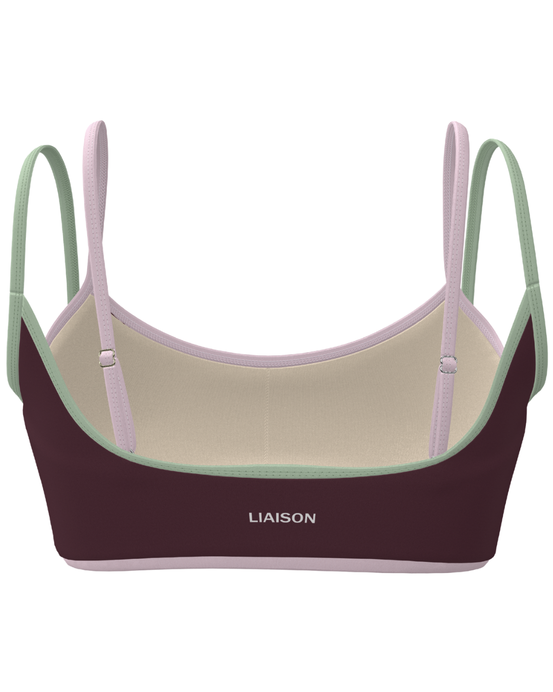 Multi-Color Double Layer Scoop Bra - Mojave