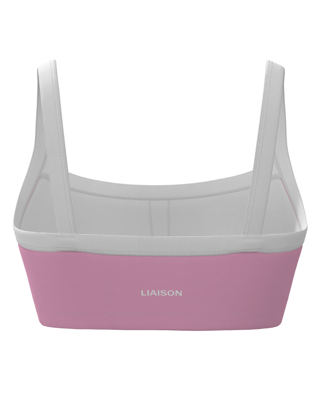 Basic Contrast Bra - Petal Pink & White