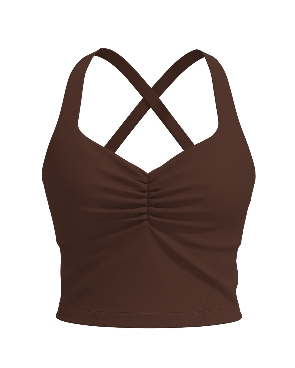 【R&B】Race Brown Tender Love Scrunch Tank - Mocha Brown