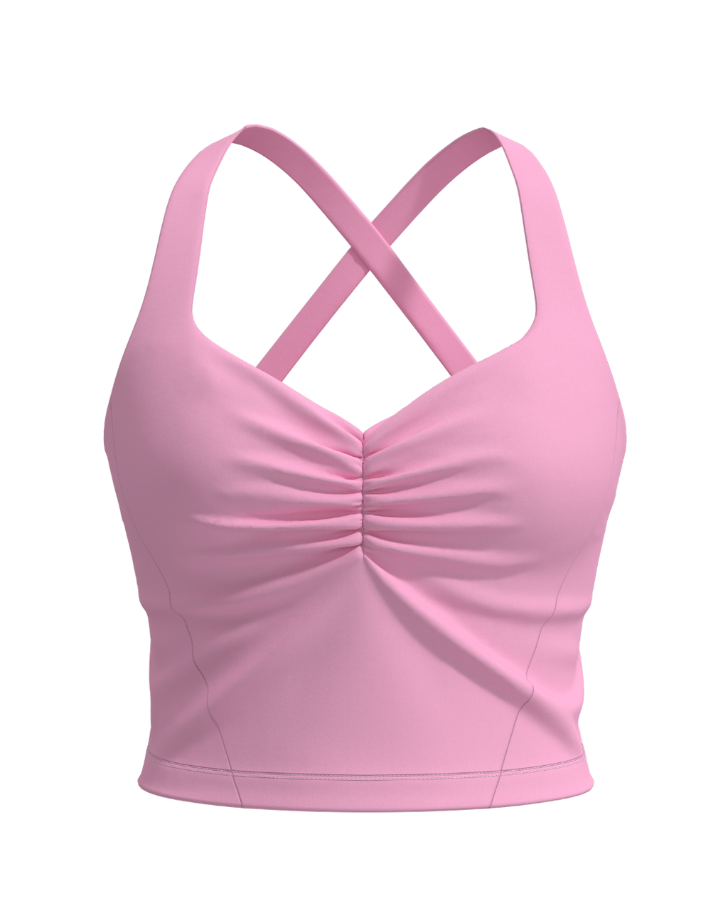 LOWER 14G Silk Cotton Ribbed Pocket Tank ピンク レディースFREE Scrunch Tank - Petal Pink