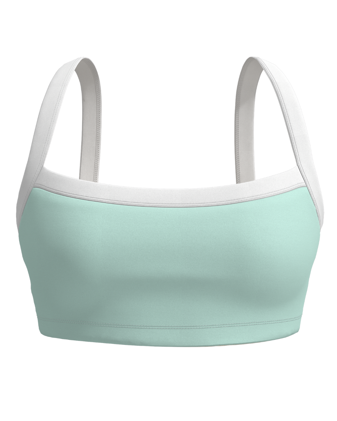 Basic Contrast Bra - Aqua & White