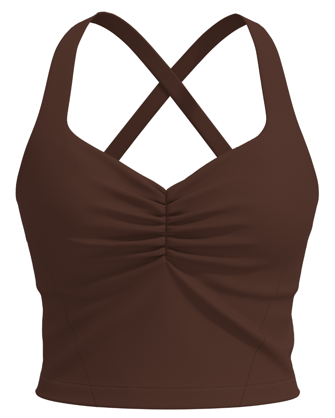 Scrunch Tank - Mocha Brown
