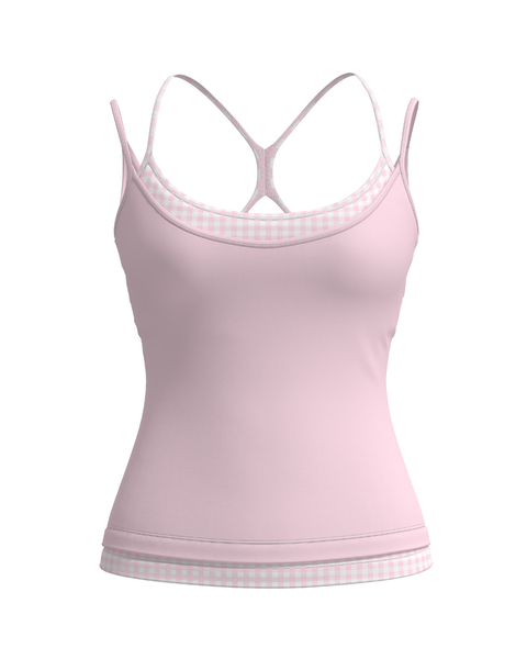 トップス andmary Angie ribbon tank pink beige ANDMARY】Angie ribbon tank