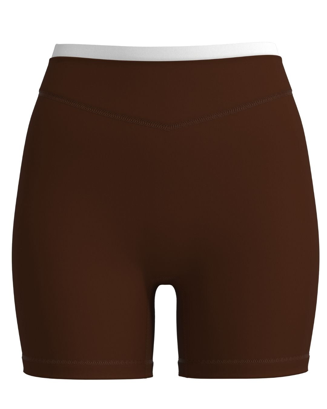 Layered Sculpt Short - Mocha Brown & White