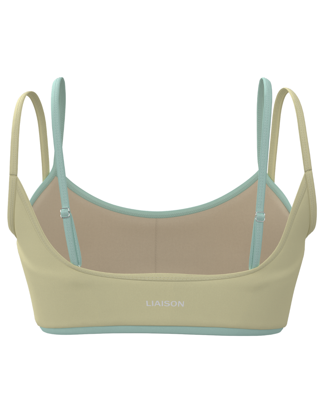 Double Layer Scoop Bra - Daylight & Aqua
