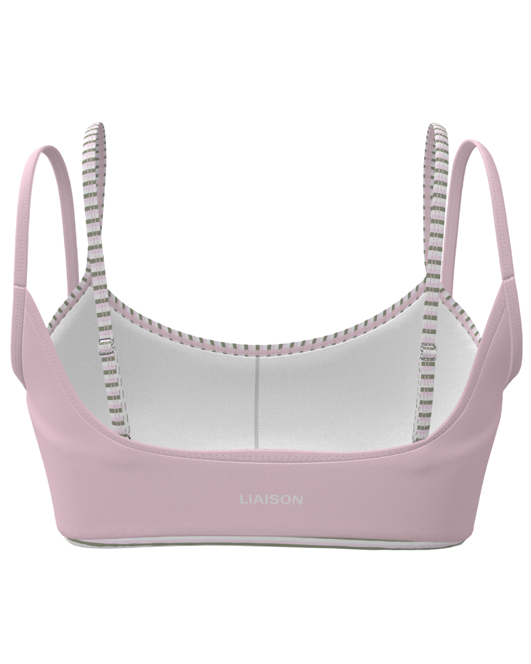 Double Layer Scoop Bra - Soft Pink & Desert Stripes