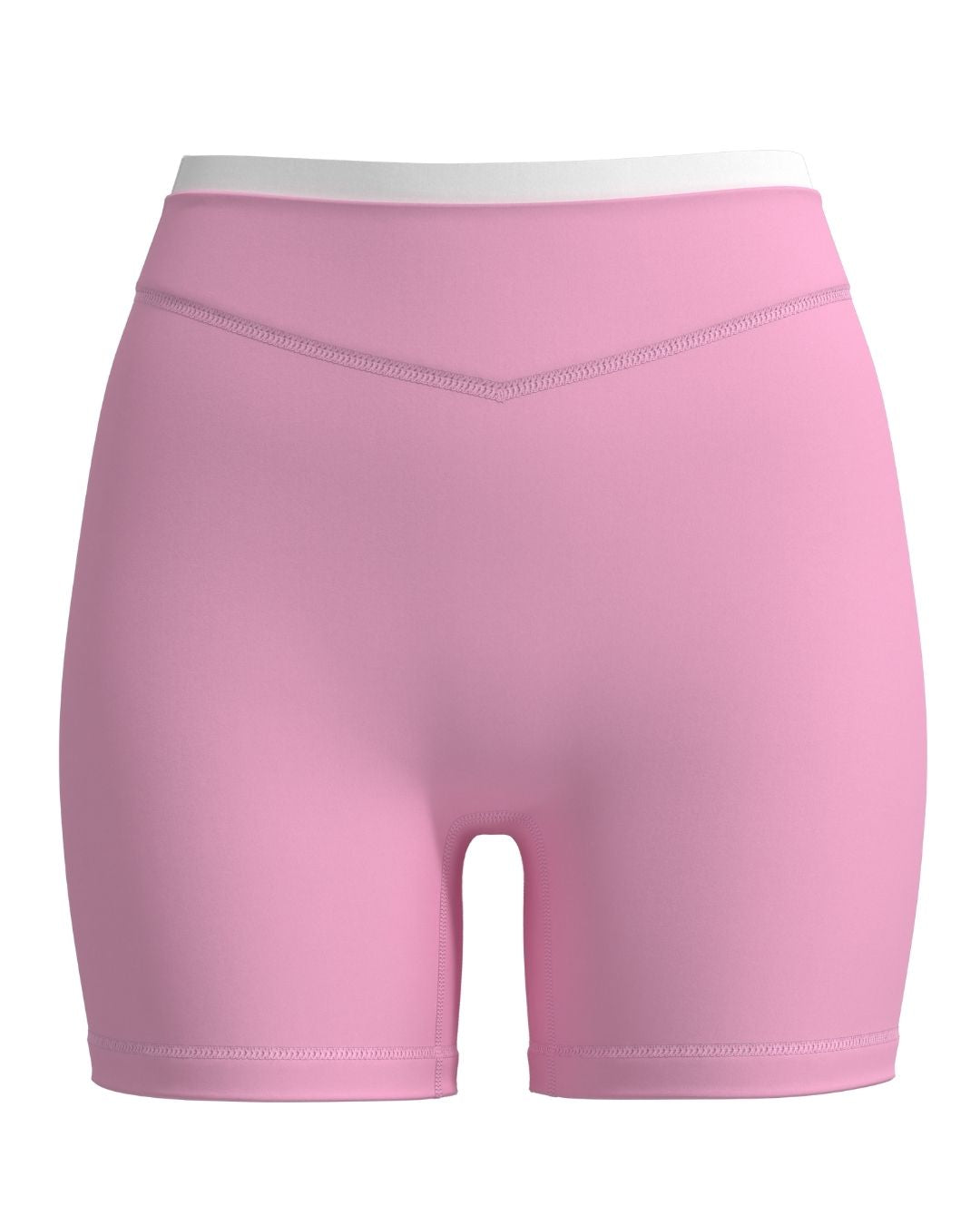 Layered Sculpt Short - Petal Pink & White