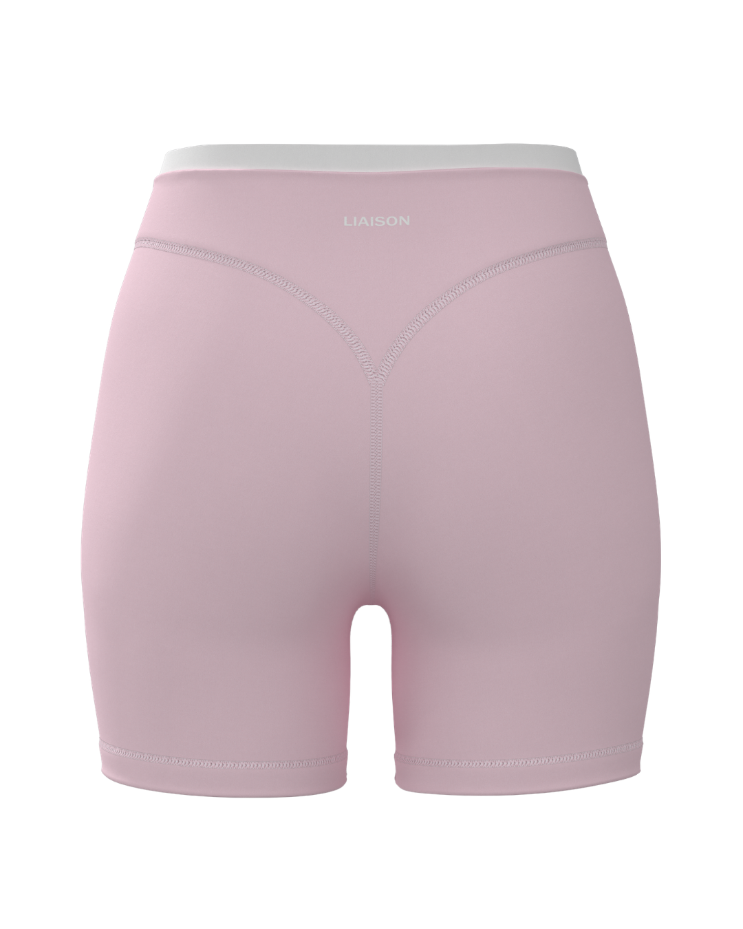 Layered Sculpt Short - Soft Pink & White