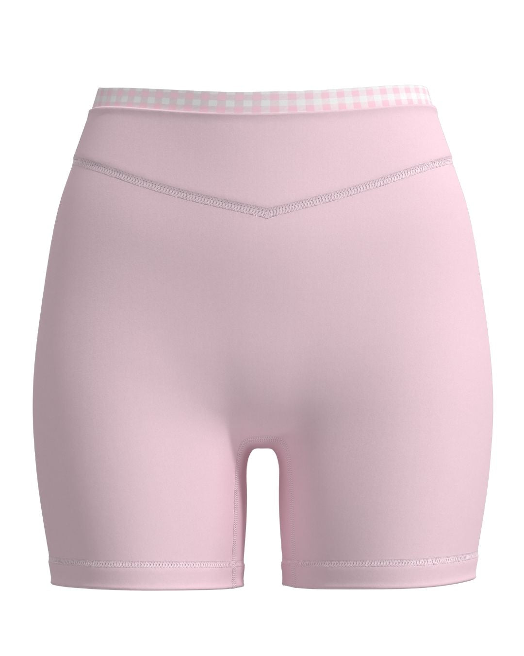 Layered Sculpt Short - Soft Pink & Gingham