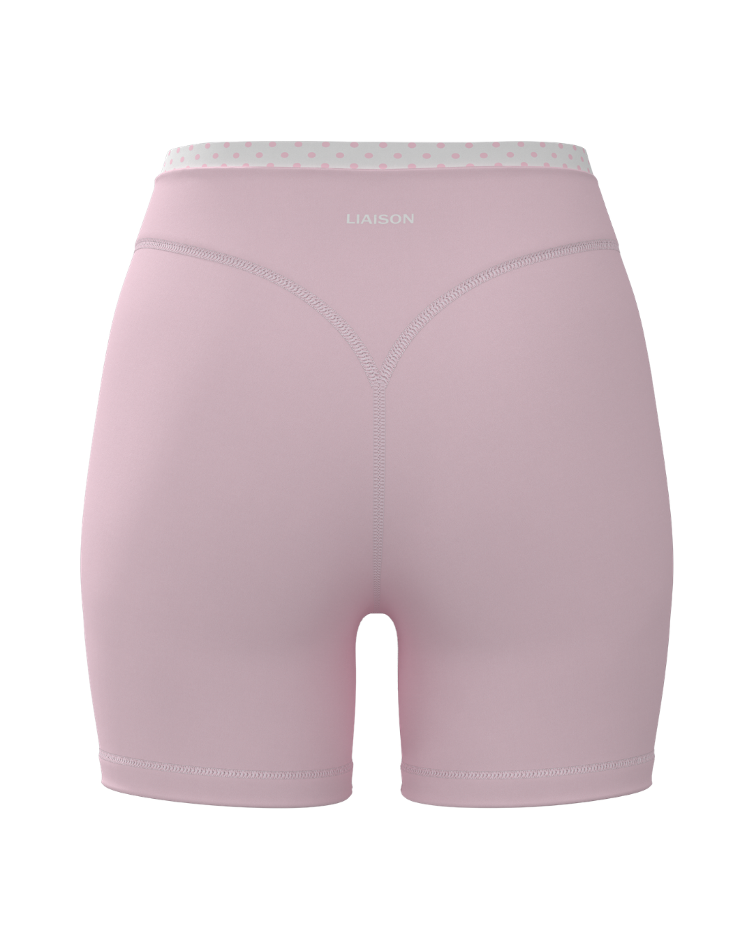 Layered Sculpt Short - Soft Pink & White Polka Dots