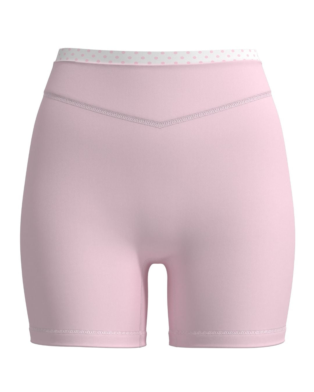Layered Sculpt Short - Soft Pink & White Polka Dots