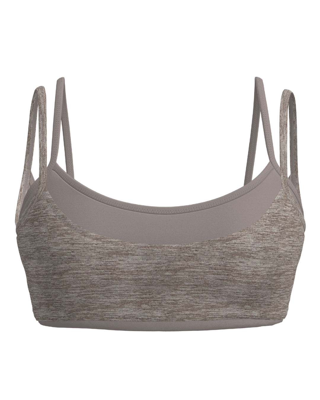 Double Layer Scoop Bra - Sandstorm & Truffle