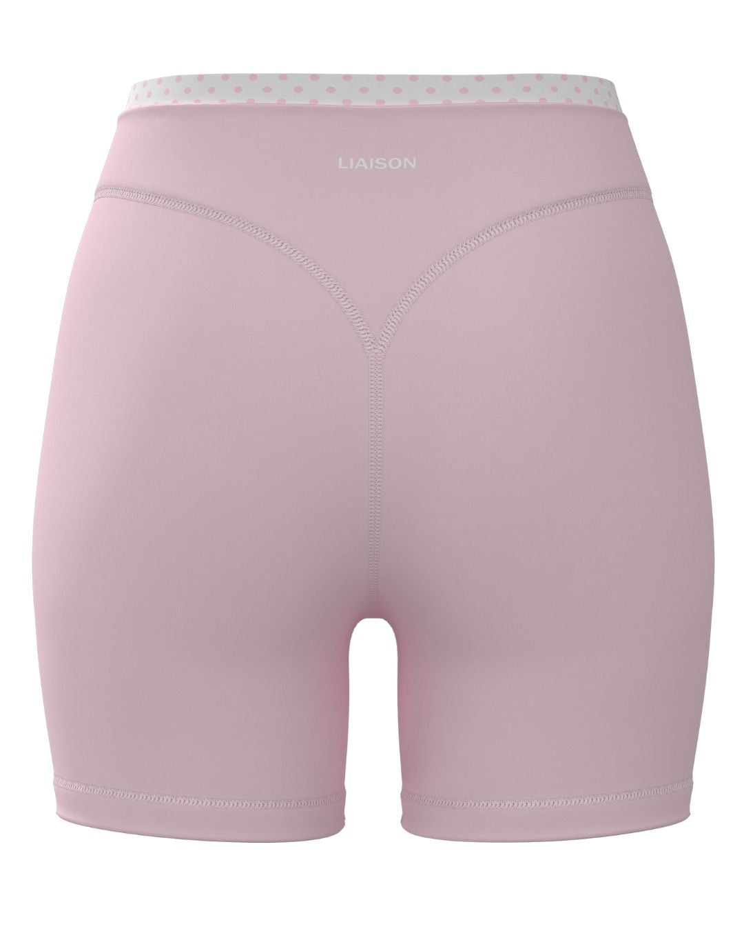 Layered Sculpt Short - Soft Pink & White Polka Dots
