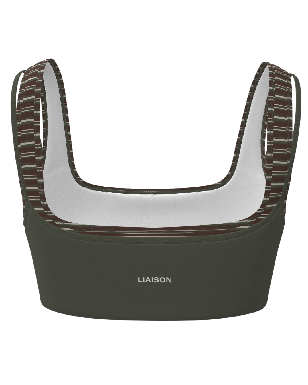 Double Layer Core Bra - Palm & Trailside Stripes