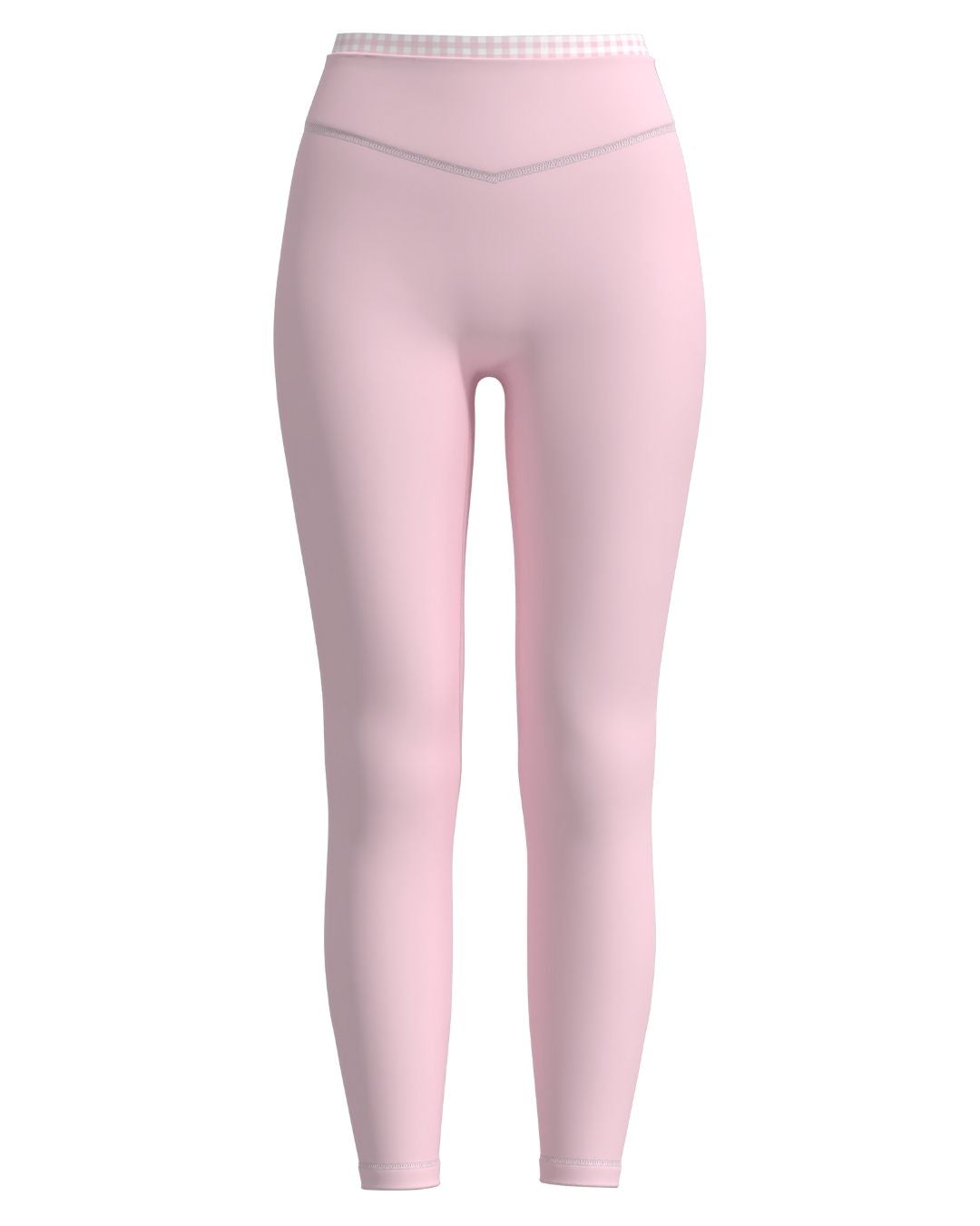 Layered Sculpt Pant - Soft Pink & Gingham