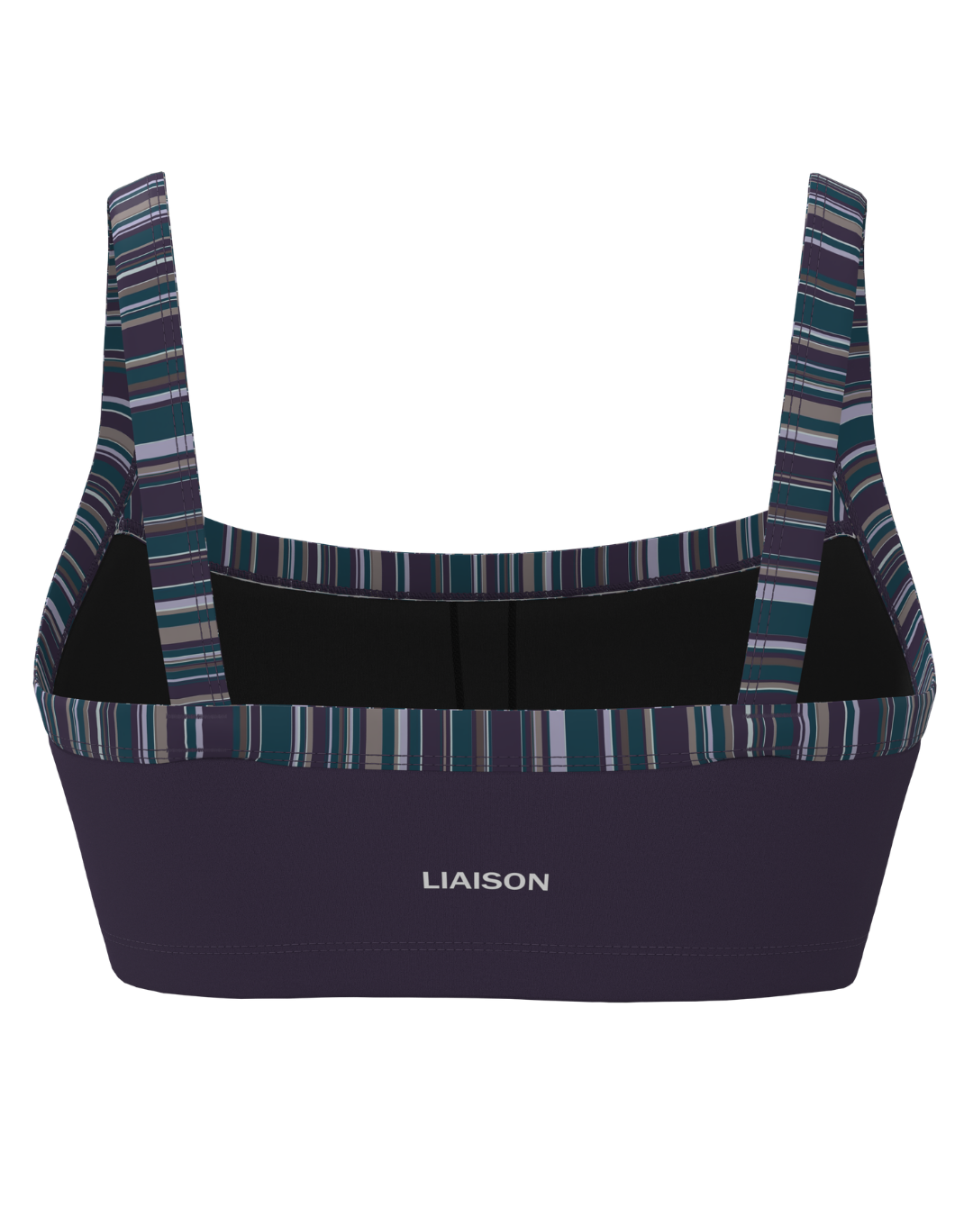 Basic Contrast Bra - Plum & Teal + Plum Stripes
