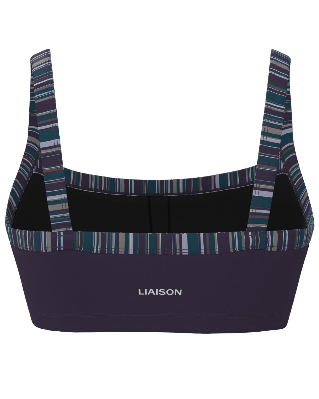 Basic Contrast Bra - Plum & Teal + Plum Stripes