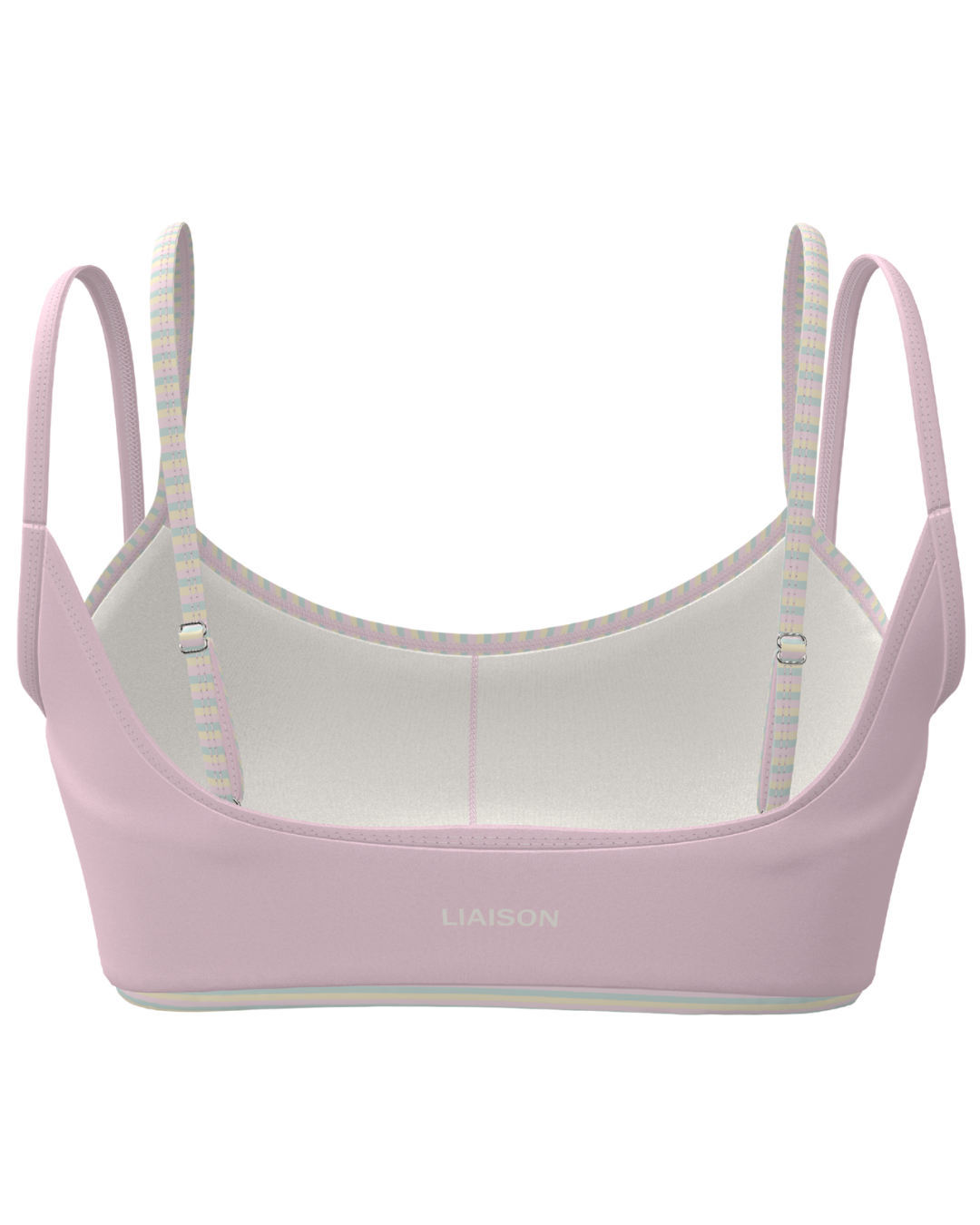 Double Layer Scoop Bra - Soft Pink & Retro Stripes