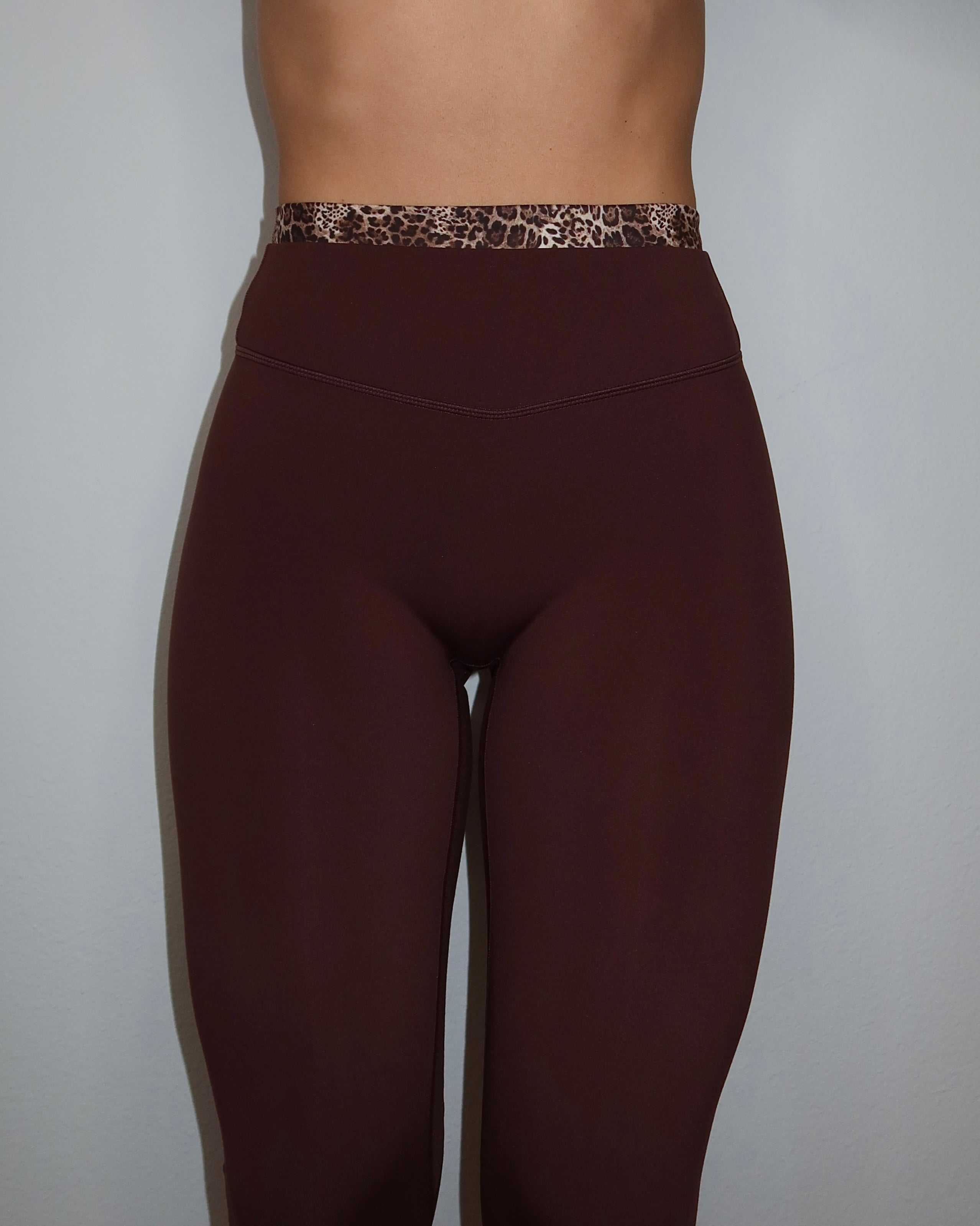 Layered Sculpt Pant - Mocha Brown & Wild Side